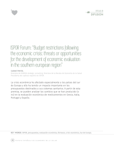 ISPOR Forum - Economía de la Salud