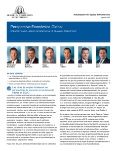 Perspectiva Económica Global – Agosto 2015