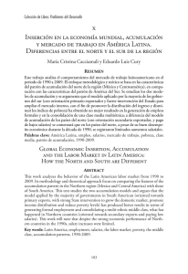 x Inserción en la economía mundial, acumulación y mercado de