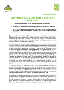 NP Aniversario Leroy Merlin Salamanca