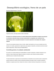 Desequilibrio ecológico - Instituto Global para la Sostenibilidad