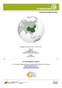 Economía China, Reporte # 01 del 31 al 06 del 2013
