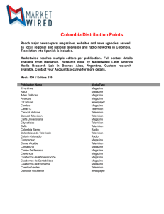 Colombia Distribution Points