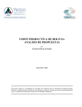 VISIÓN PRODUCTIVA DE BOLIVIA: ANALISIS DE PROPUESTAS