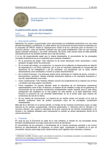 planificación anual de economía