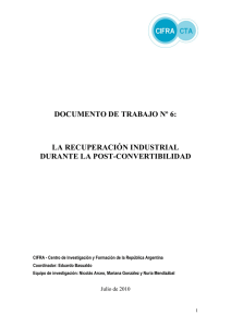 DOCUMENTO DE TRABAJO Nº 6: LA RECUPERACIÓN