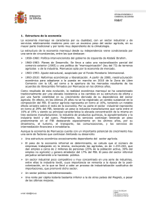 1. Estructura de la econom&iacute;a La econom&iacute;a marroqu&iacute; se