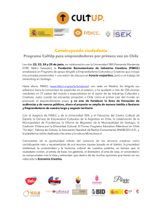 Construyendo ciudadan&iacute;a Programa CultUp para emprendedores