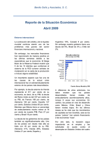 Reporte de la Situación Económica, abril 2009, Benito Solís