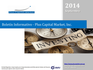 Diapositiva 1 - Plus Capital Market