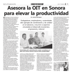 Asesora la OIT en Sonora para elevar la productividad