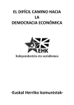 EL DIFÍCIL CAMINO HACIA LA DEMOCRACIA ECONÓMICA