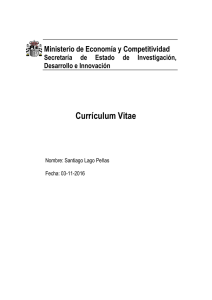 Currículum Vitae - Santiago Lago Peñas
