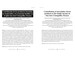 Contribuci&oacute;n de los productos forestales no maderables a la