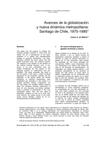 Avances de la globalización y nueva dinámica metropolitana