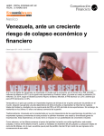 Venezuela, ante un creciente riesgo de colapso económico y