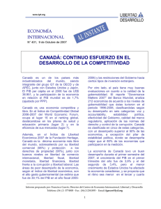 canadá: continuo esfuerzo en el desarrollo de la competitividad