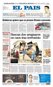 Buscan dos uruguayos en caos tras terremoto