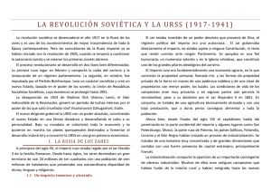 la revolución soviética y la urss (1917-1941)