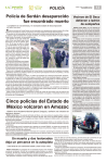 Cinco policías del Estado de México volcaron en Amozoc