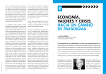 economía, valores y crisis: hacia un cambio de paradigma