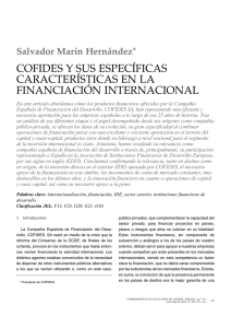COFIDES y sus espec&iacute;ficas caracter&iacute;sticas en la