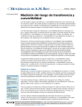 Medición del riesgo de transferencia y convertibilidad