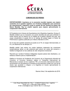 Insertarse en la economía mundial requiere una mejora sustantiva