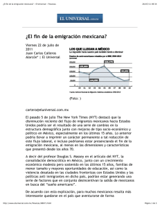 ¿El fin de la emigración mexicana?