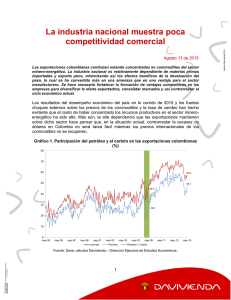 La industria nacional muestra poca competitividad