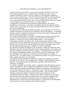 &iquest;se puede mantener el alto crecimiento