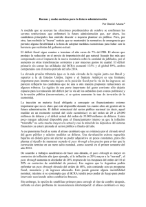 Buenas y malas noticias para la futura administración Por