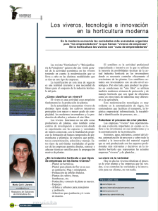 revista Los viveros, tecnolog&iacute;a e innovaci&oacute;n en la horticultura moderna