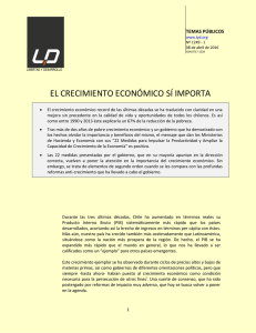 el crecimiento económico sí importa