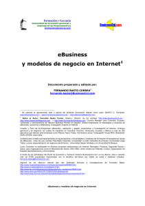 eBusiness y modelos de negocio en Internet1