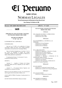 NORMAS LEGALES - Colegio Tecnólogo Médico del Perú