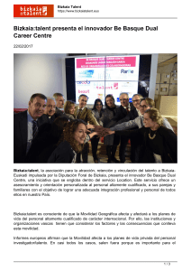 Bizkaia:talent presenta el innovador Be Basque Dual Career Centre