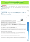 El precio de la vivienda usada bajó un 4,3% en el primer semestre