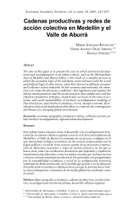 Cadenas productivas y redes de acci&oacute;n colectiva en Medell&iacute;n y el