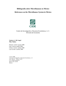Bibliografía sobre Microfinanzas en México