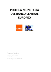 Política monetaria del Banco Central Europeo