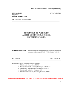 productos de petróleo. aceite combustible diesel. especificaciones.