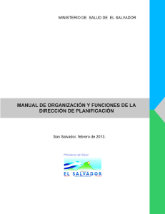 Manual de organización y funciones de la Dirección de Planificación