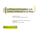 La Eficiencia Energética y la Calidad Ambiental en La Rioja