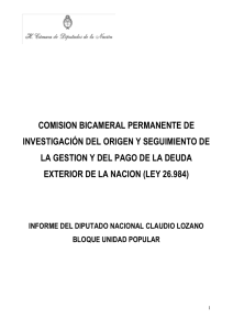 COMISION BICAMERAL PERMANENTE DE INVESTIGACIÓN DEL