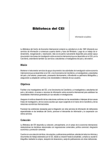 Biblioteca del CEI - Centro de Economía Internacional