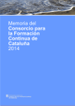 Memoria del Consorcio para la Formación Continua de Cataluña 2014