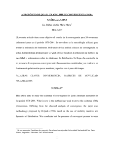 [1] A PROPÓSITO DE QUAH: UN ANALISIS DE CONVERGENCIA