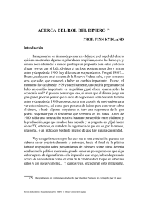 acerca del rol del dinero