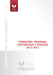 FORMACIÓN: PROGRAMA CONTABILIDAD Y FINANZAS 2012-2013